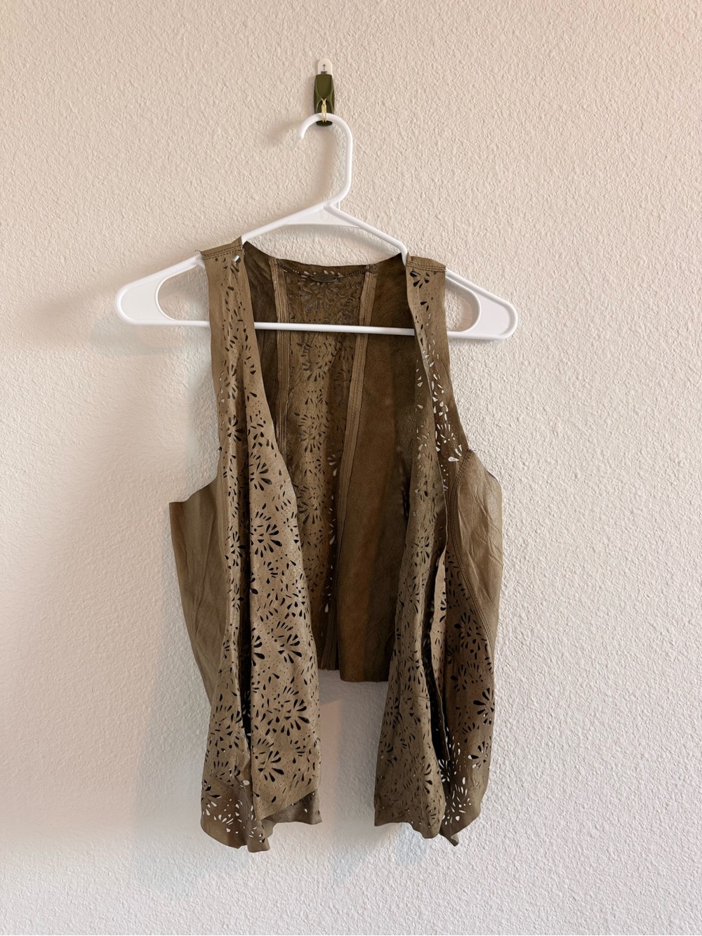 XCVI Eyelet Cut Genuine Leather Vest